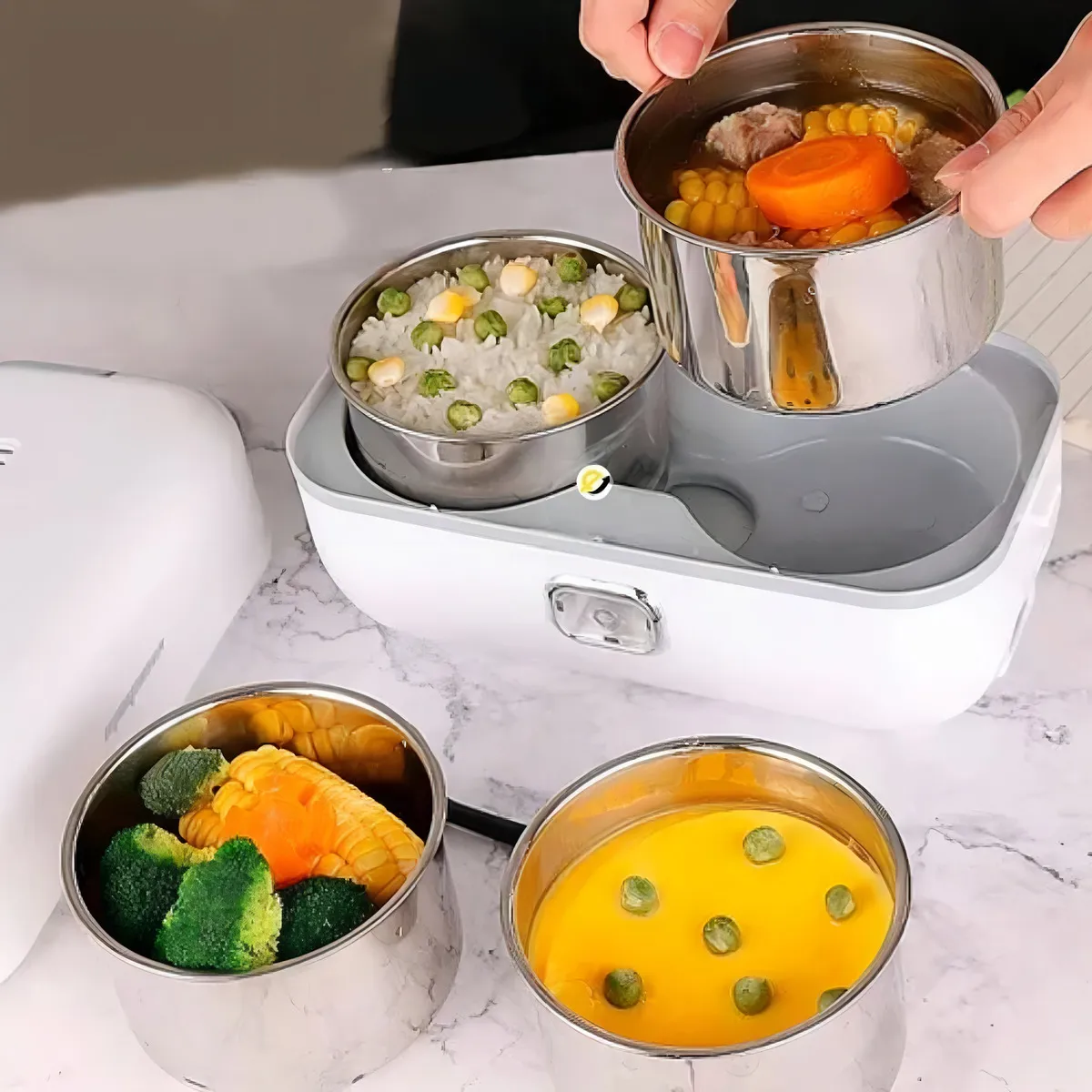 Lonchera Eléctrica Recalentadora con Aislamiento Térmico